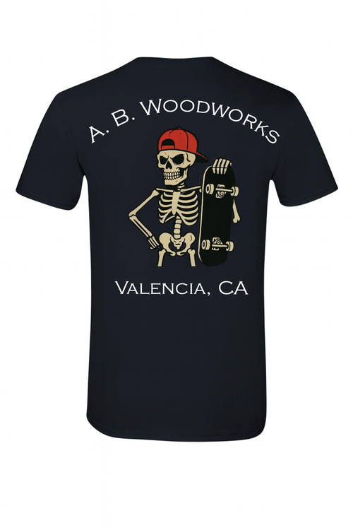A. B. Woodworks Skelly Skateboard Shirt